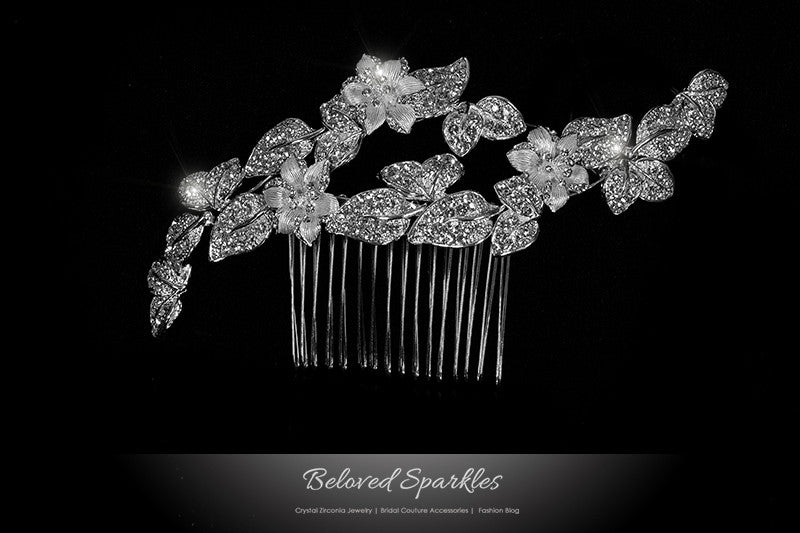 Nikki Art Deco Flower Hair Comb | Swarovski Crystal - Beloved Sparkles
- 1